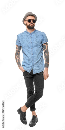 Portrait of handsome hipste...