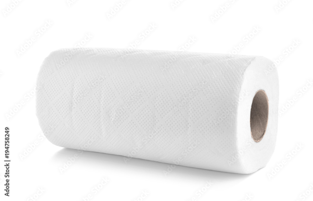Roll of paper towels on white background Roll of paper towels on white background