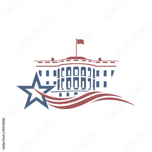white house building icon in Washington DC