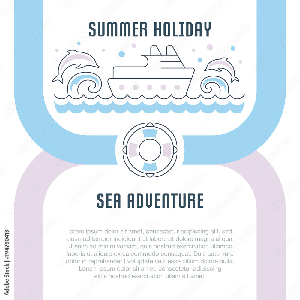 Obraz premium Website Banner and Landing Page of Summer Holiday.