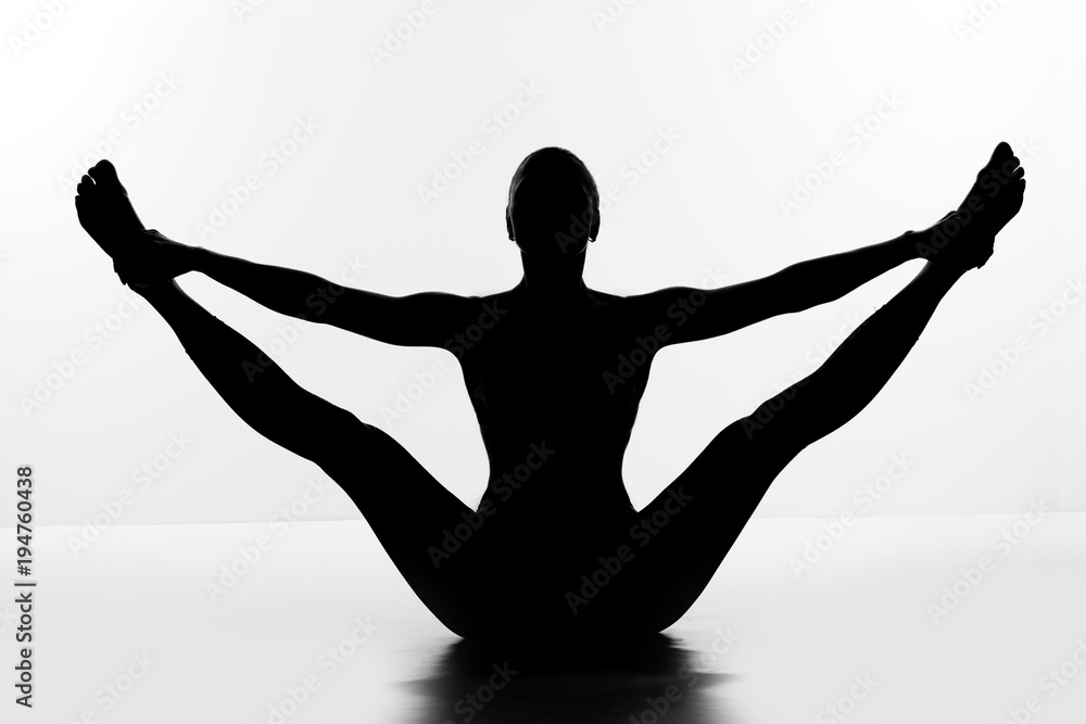 sports female figure on a white background sports female figure on a white background