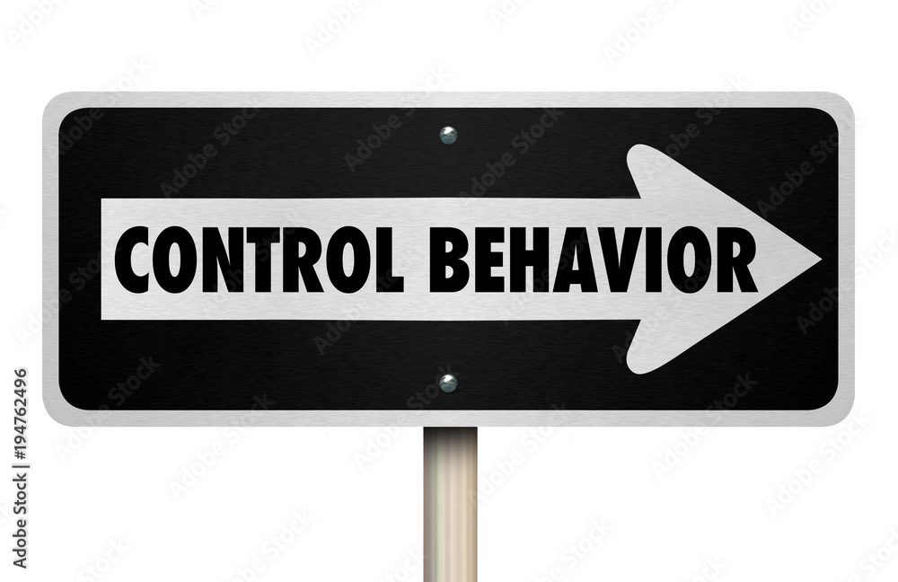 Control Behavior One Way Direction Road Sign 3d Illustration Control Behavior One Way Direction Road Sign 3d Illustration