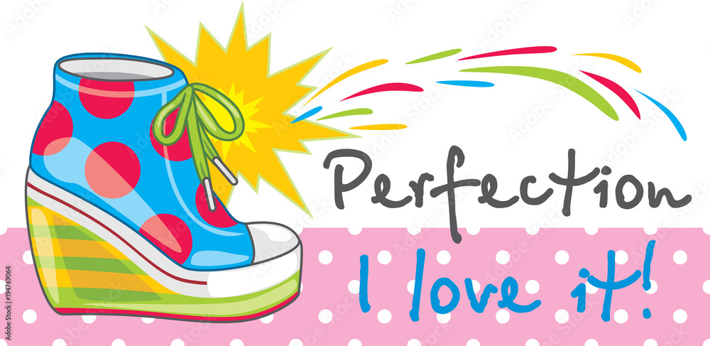 Fototapeta premium Female bright trendy sneakers. Banner for design
