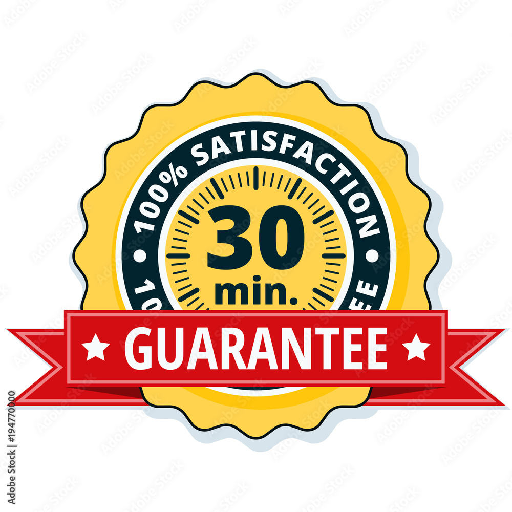30 minetes Guarantee illustration 30 minetes Guarantee illustration