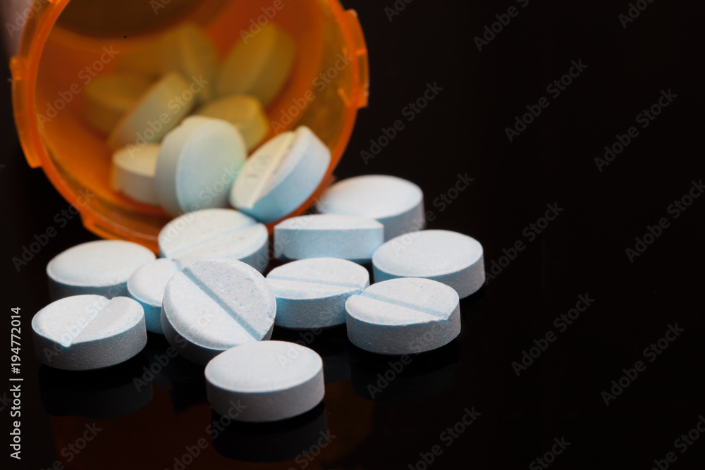 A bottle of prescription pills A bottle of prescription pills