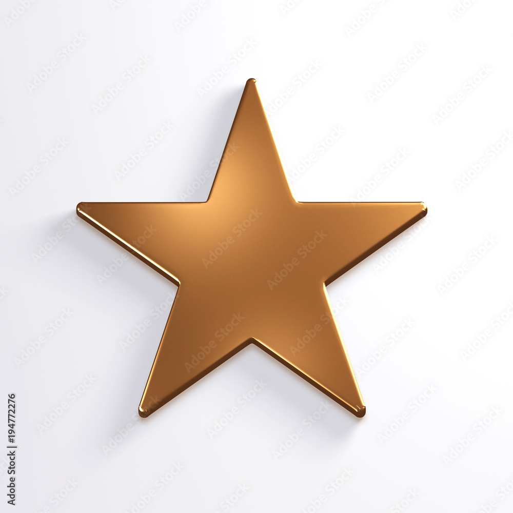 Bronze Star Icon. 3D Render Illustration Bronze Star Icon. 3D Render Illustration