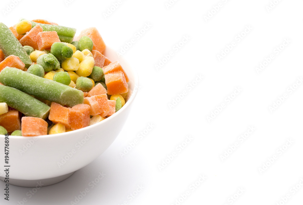 Mixed Vegetables Isolated on a White Background Mixed Vegetables Isolated on a White Background