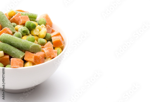 Mixed Vegetables Isolated on a White Background
