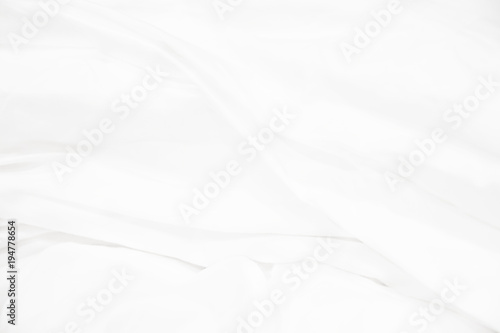 Close up of white bedding sheets and empty space © phatthanit