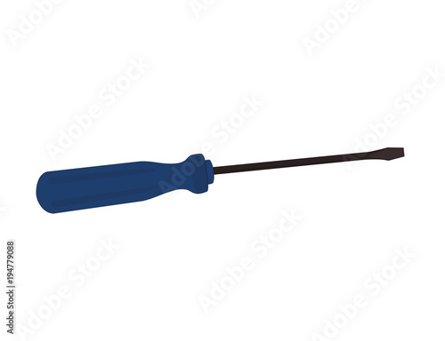 Vector steel blue screwdriver technician tools isolated icon