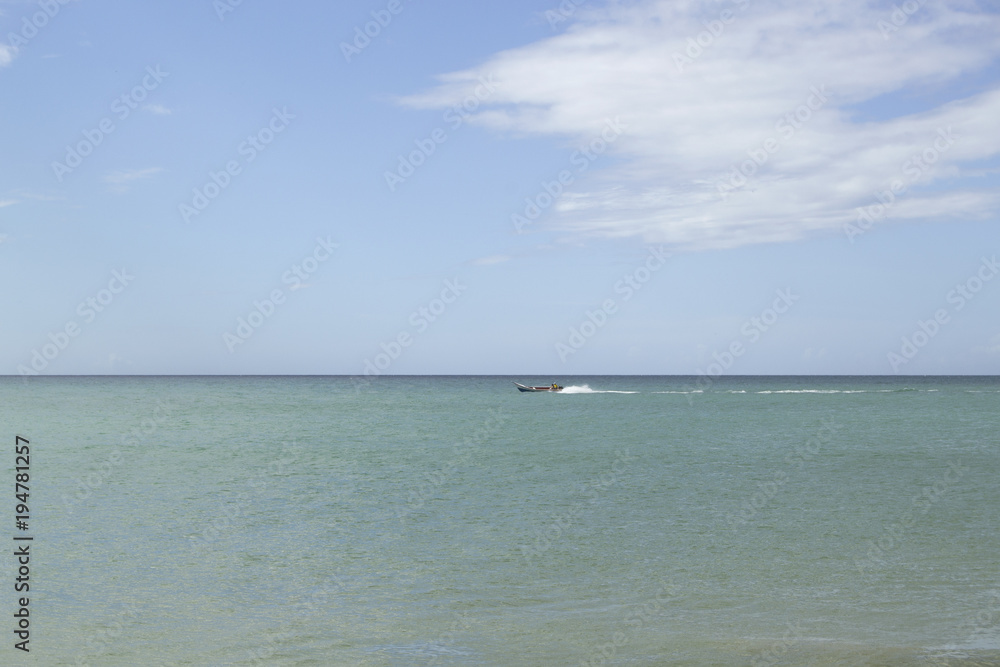 at full speed on the water