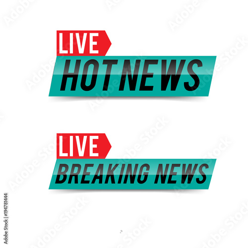 Live Hot News And breaking news Vector Template