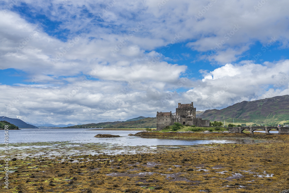 Eilean Donan castle in Scotland is the most famous scottish castle, Britain