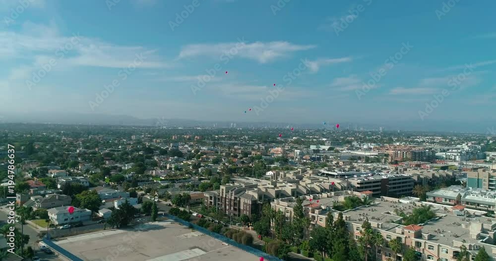Colorful Balloons - Festive. Party. Rise up to a cloudy, sunny sky. 4k aeria Colorful Balloons - Festive. Party. Rise up to a cloudy, sunny sky. 4k aeria