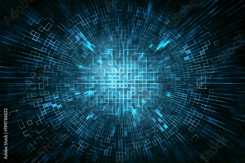 Techno circle abstract background