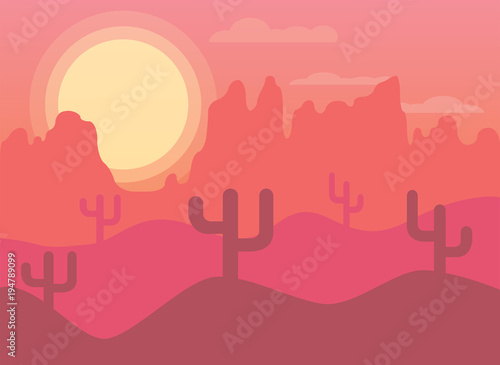 Vector Desert Landscape