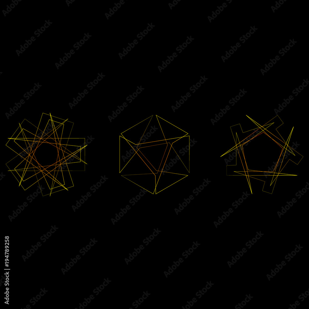 Geometric set stars and flowers for gifts and holidays pattern vector EPS10 Geometric set stars and flowers for gifts and holidays pattern vector EPS10