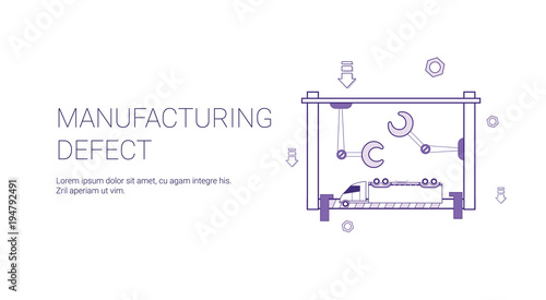 Manufacturing Defect Template Web Banner With Copy Space Vector Illustration