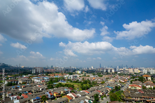 Canvas Print A clear and windy day in Kuala Lumpur, capital of Malaysia