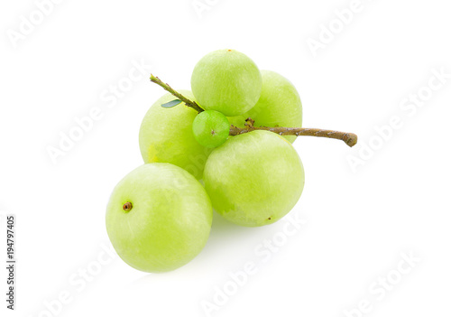 Indian gooseberry isolated on white background