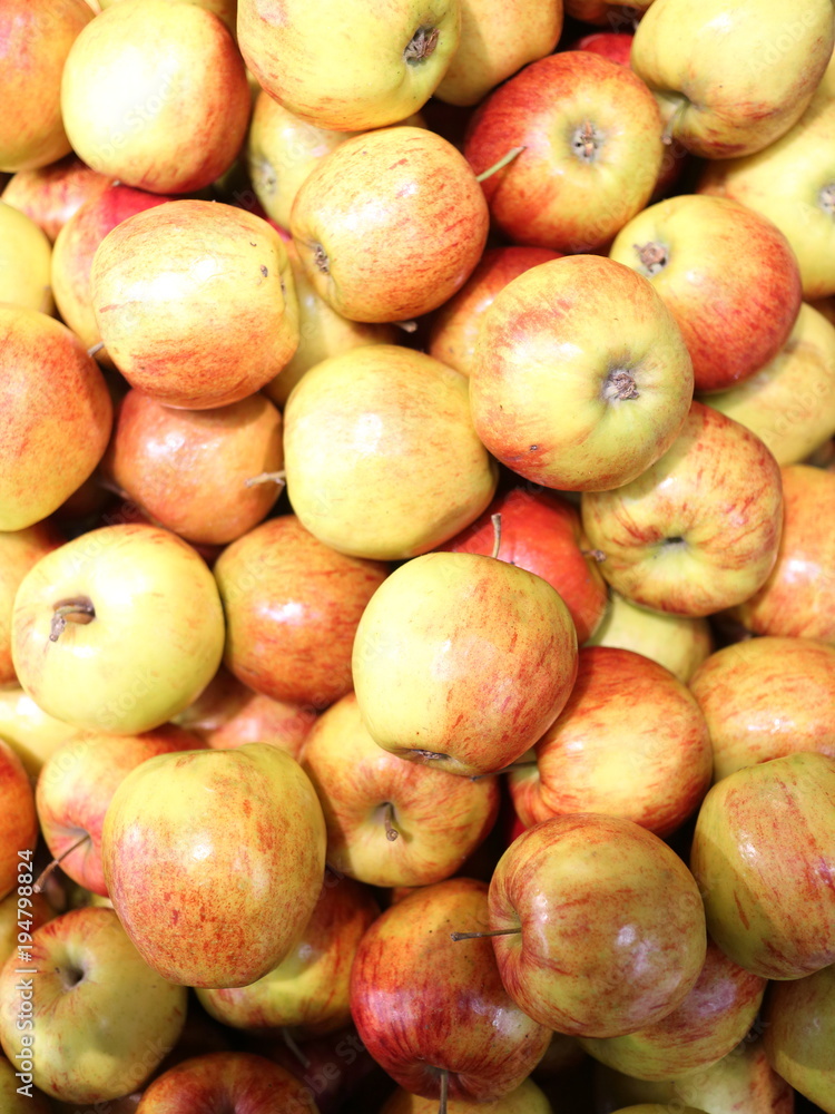apples close-up in a box apples close-up in a box