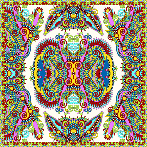 Traditional ornamental floral arabesque paisley bandanna