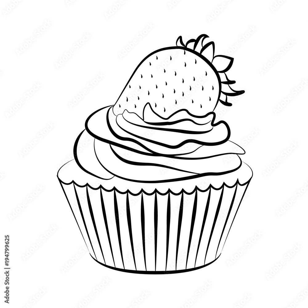 Cupcake illustration. Vector Cupcake illustration. Vector