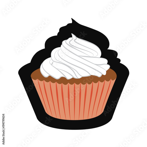 Cupcake illustration. Vector