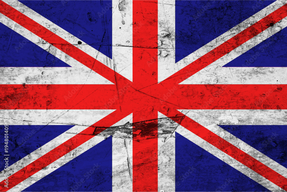 Fototapeta premium Great Britain flag grunge background