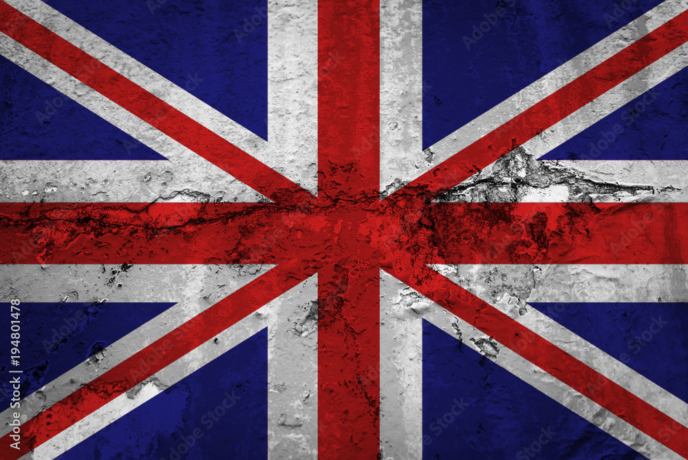 Fototapeta premium Great Britain flag grunge background