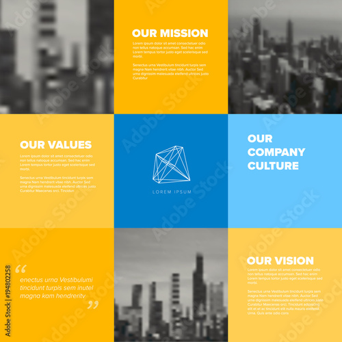 Company mission, vision values template
