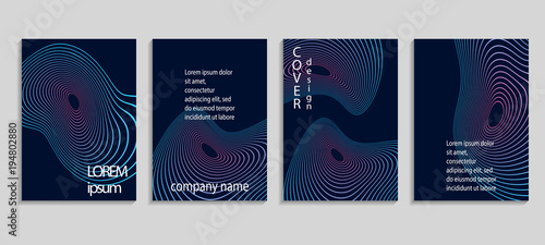 Minimal abstract vector cover design template. Future geometric gradient background. Vector templates for placards, banners, flyers, presentations and reports