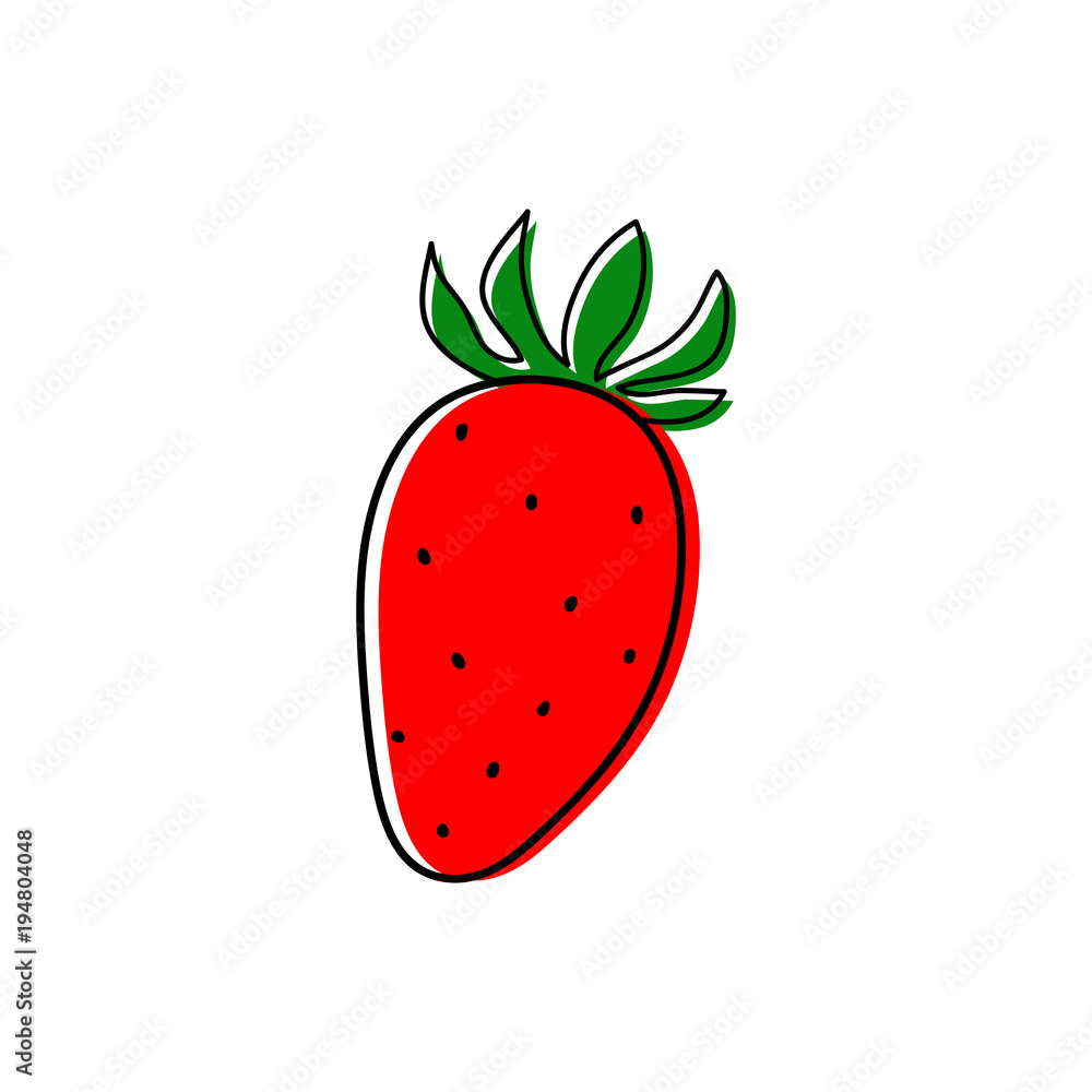 Strawberry icon simple Strawberry icon simple
