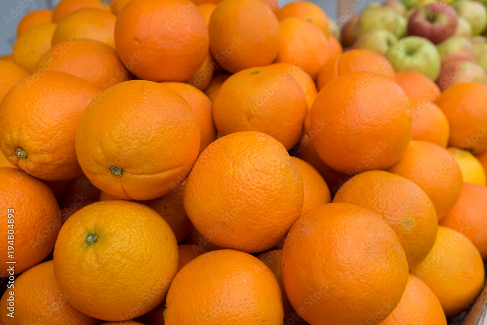 New harvest oranges sold at city farmers market New harvest oranges sold at city farmers market