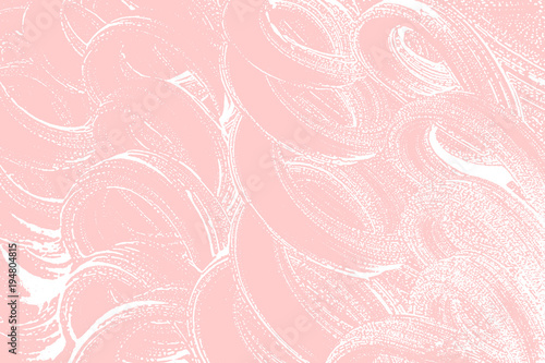 Natural soap texture. Adorable millenial pink foam trace background. Artistic uncommon soap suds. Cleanliness, cleanness, purity concept. Vector illustration.