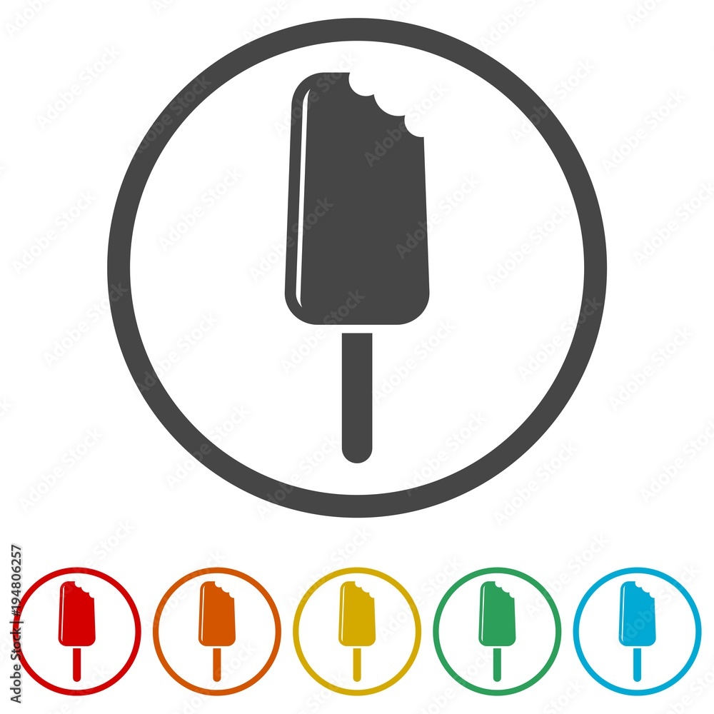 Ice cream icon, 6 Colors Included Ice cream icon, 6 Colors Included