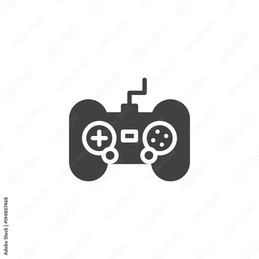 Gamepad vector icon. filled flat sign for mobile concept and web design.  Joystick game controller simple solid icon. Symbol, logo illustration.  Pixel perfect vector graphics Stock Vector | Adobe Stock