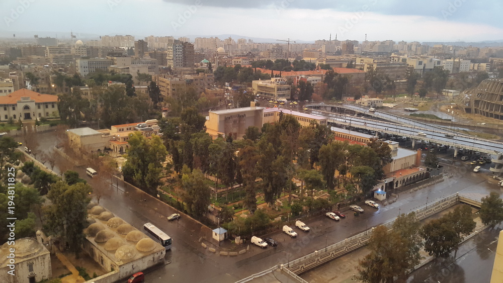 Damascus after rain view