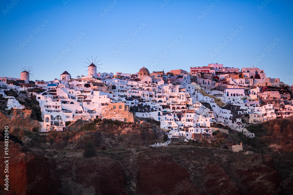 Beautiful view of village of Oia, Santorini Island