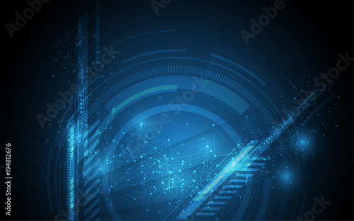 Abstract technology background Hi-tech communication concept innovation background vector illustration