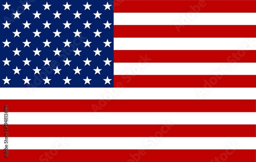 American Flag. Vector image of American Flag. American Flag background. American Flag illustration. United States of America. USA. The Star-Spangled Banner with Stars and Stripes. USA. United States.