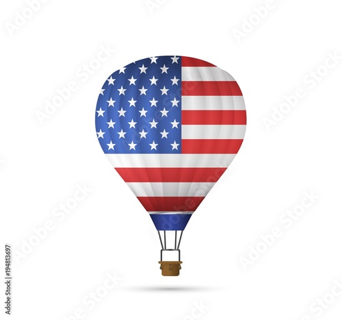 Hot Air Balloon with American Flag
