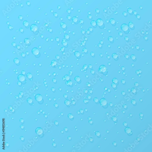 water drops on blue background