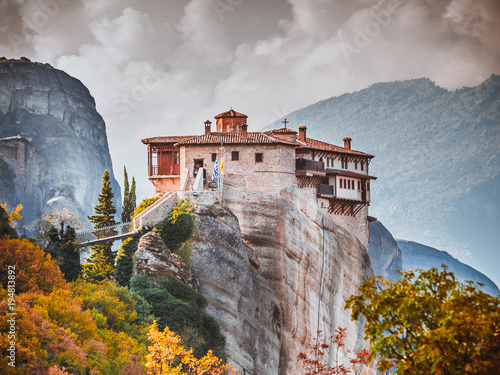 Tableau sur toile Monastery of St. Nicholas Anapausas Meteora, Greece