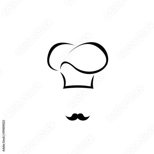 Chef hat and moustache