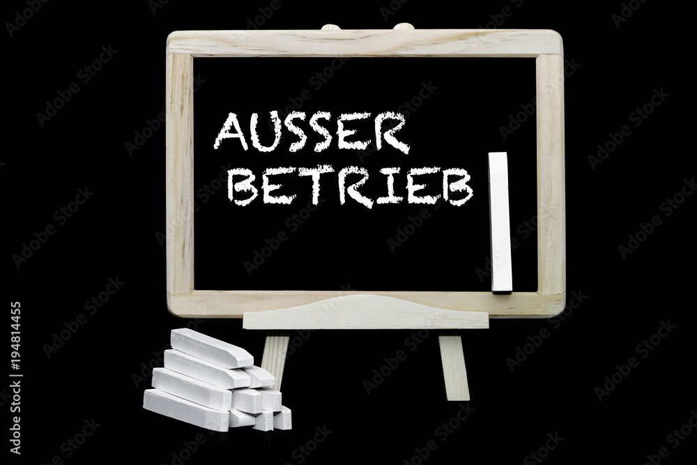 Ausser Betrieb Hinweistafel