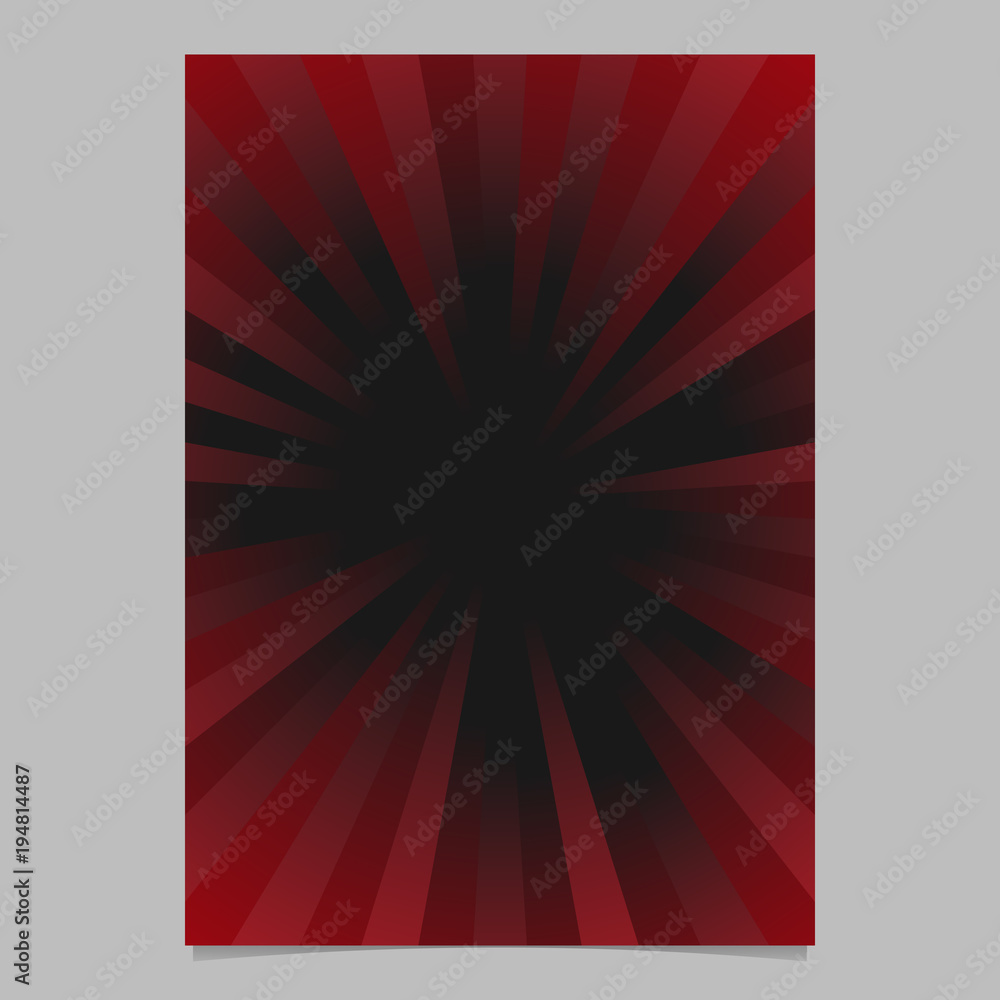 Abstract ray burst brochure background template - vector stationery graphic design from radial striped rays Abstract ray burst brochure background template - vector stationery graphic design from radial striped rays