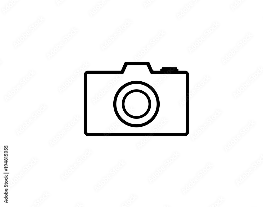 Modern digital camera icon for photography or media designs Modern digital camera icon for photography or media designs