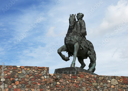 Equestrian monument to the Russian Empress Elizabeth Petrovna. Baltiysk (until 1946 - Pillau), Kaliningrad Region, Russia.