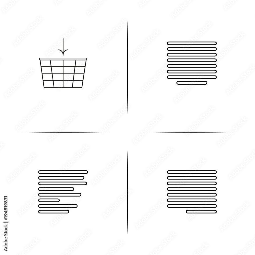 Web linear simple vector icon set.Outline icons Web linear simple vector icon set.Outline icons